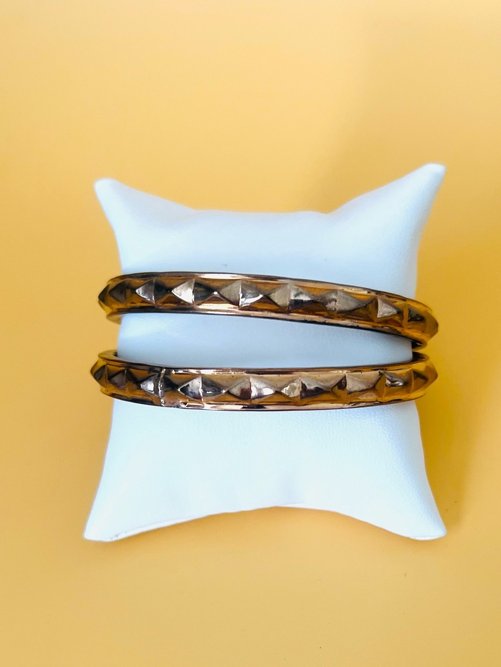 Gold tone Bangle Bracelets set of 2